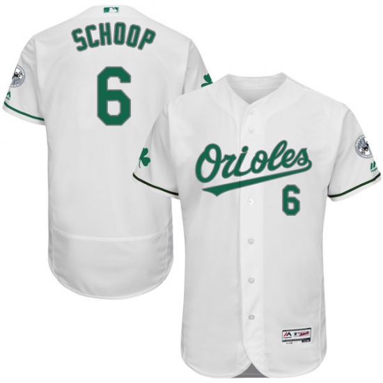 Men's Majestic Baltimore Orioles #6 Jonathan Schoop White Celtic Flexbase Authentic Collection MLB Jersey - Ujersey