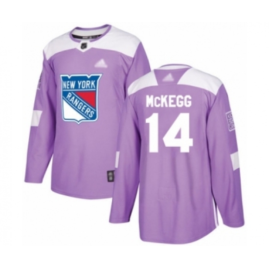 Youth New York Rangers #14 Greg McKegg Authentic Purple Fights Cancer Practice Hockey Jersey - Ujersey