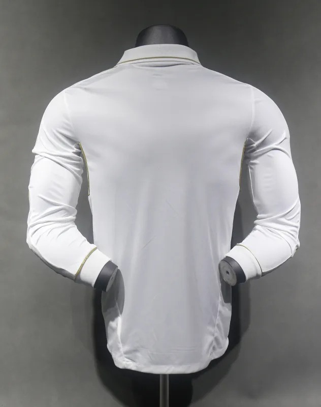 Real Madrid Retro Jersey Home Long Sleeve Soccer Shirt 2011/12