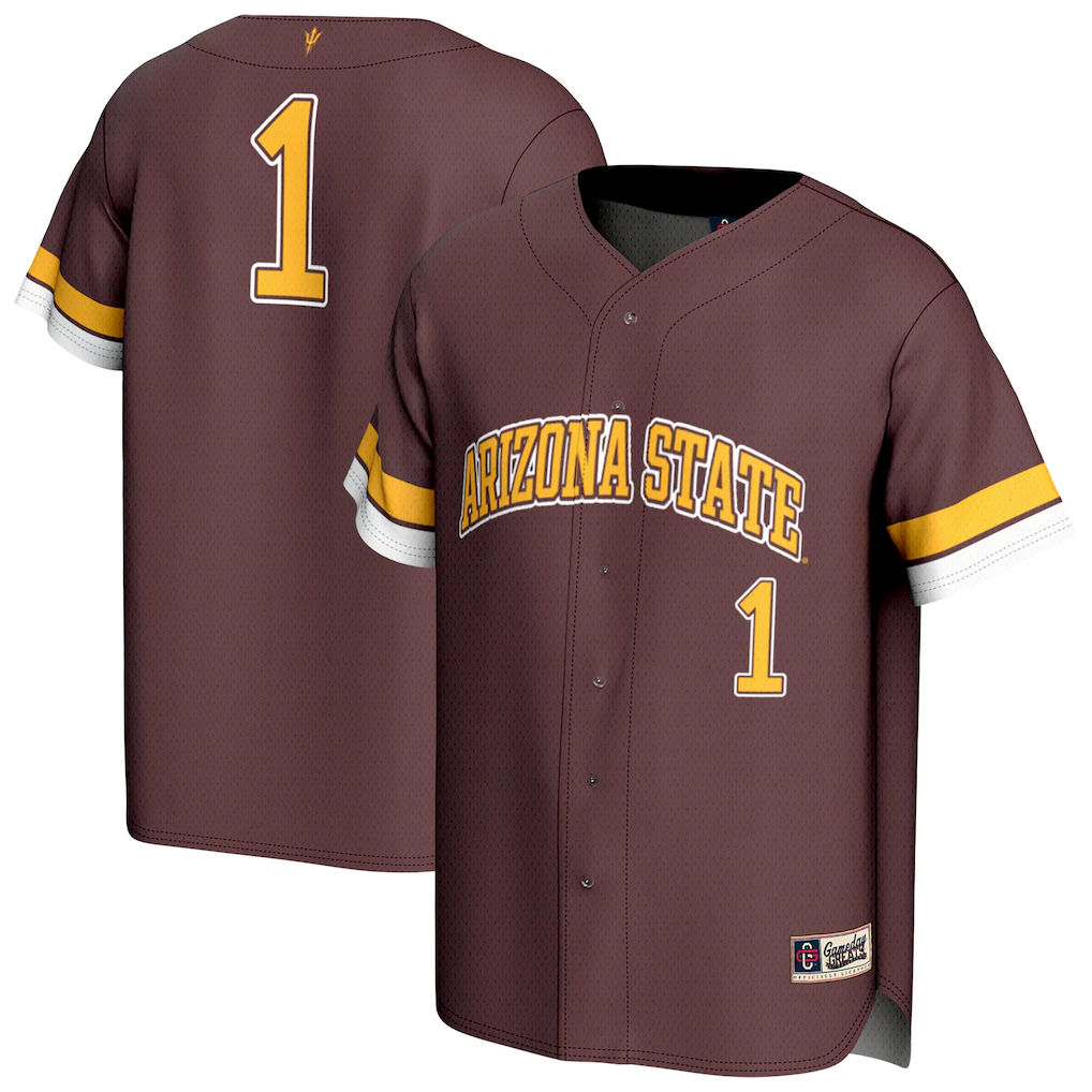 Unisex GameDay Greats Maroon Arizona State Sun Devils Lightweight Collegiate Baseball Fashion Jersey - Ujersey Shop