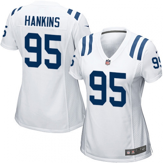 Women's Nike Indianapolis Colts #95 Johnathan Hankins Game White NFL Jersey - Ujersey