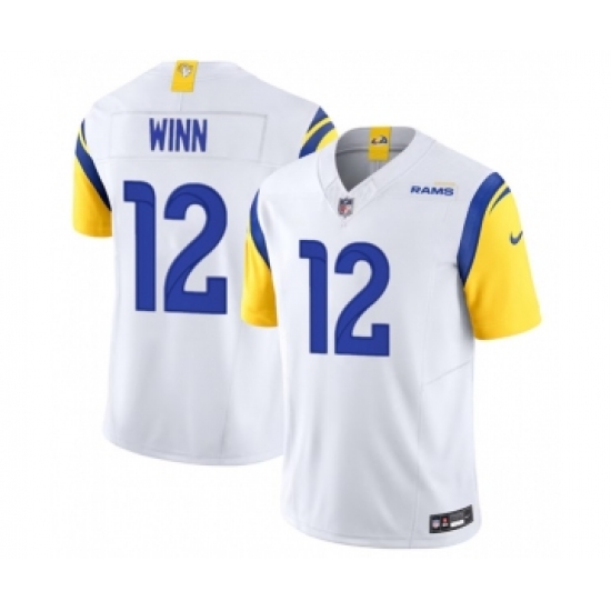 Men's Los Angeles Rams #12 Dresser Winn White 2023 F.U.S.E. Vapor Untouchable Football Stitched Jersey