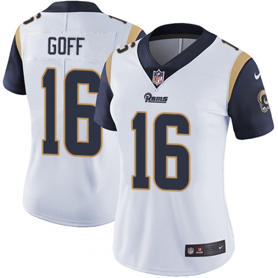 Women's Nike Los Angeles Rams #16 Jared Goff Elite White NFL Jersey - Ujersey