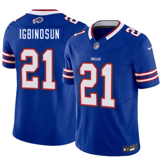 Men's Buffalo Bills #21 Davison Igbinosun Blue 2026 Draft F.U.S.E. Vapor Untouchable Limited Football Stitched Jersey - Ujersey