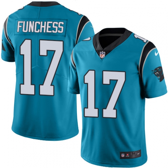 Youth Nike Carolina Panthers #17 Devin Funchess Limited Blue Rush Vapor Untouchable NFL Jersey - Ujersey