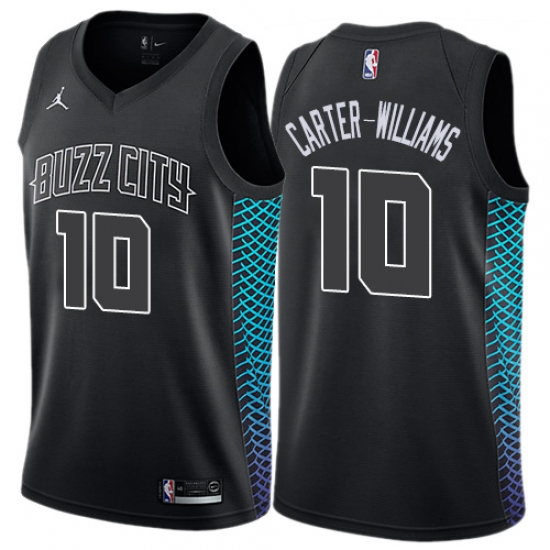 Youth Nike Jordan Charlotte Hornets #10 Michael Carter-Williams Swingman Black NBA Jersey - City Edition - Ujersey