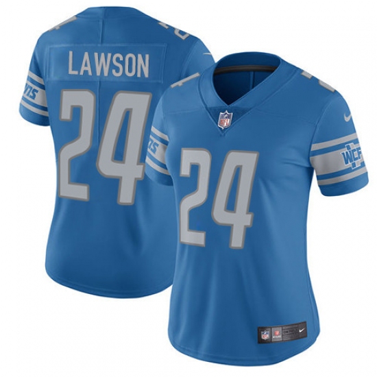 Women's Nike Detroit Lions #24 Nevin Lawson Elite Light Blue Team Color NFL Jersey - Ujersey