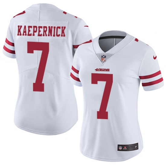 Women's Nike San Francisco 49ers #7 Colin Kaepernick White Vapor Untouchable Limited Player NFL Jersey - Ujersey