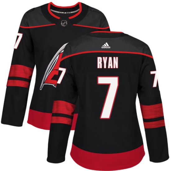 Women's Adidas Carolina Hurricanes #7 Derek Ryan Premier Black Alternate NHL Jersey - Ujersey