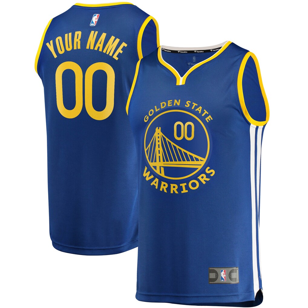 Men's Golden State Warriors Fanatics Royal Fast Break Custom Replica Jersey - Icon Edition - ujerseystore