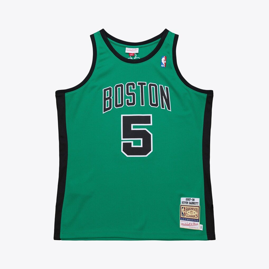 Men's Boston Celtics Kevin Garnett Mitchell & Ness Kelly Green 2007-08 Hardwood Classics Authentic Jersey - Ujersey NHL
