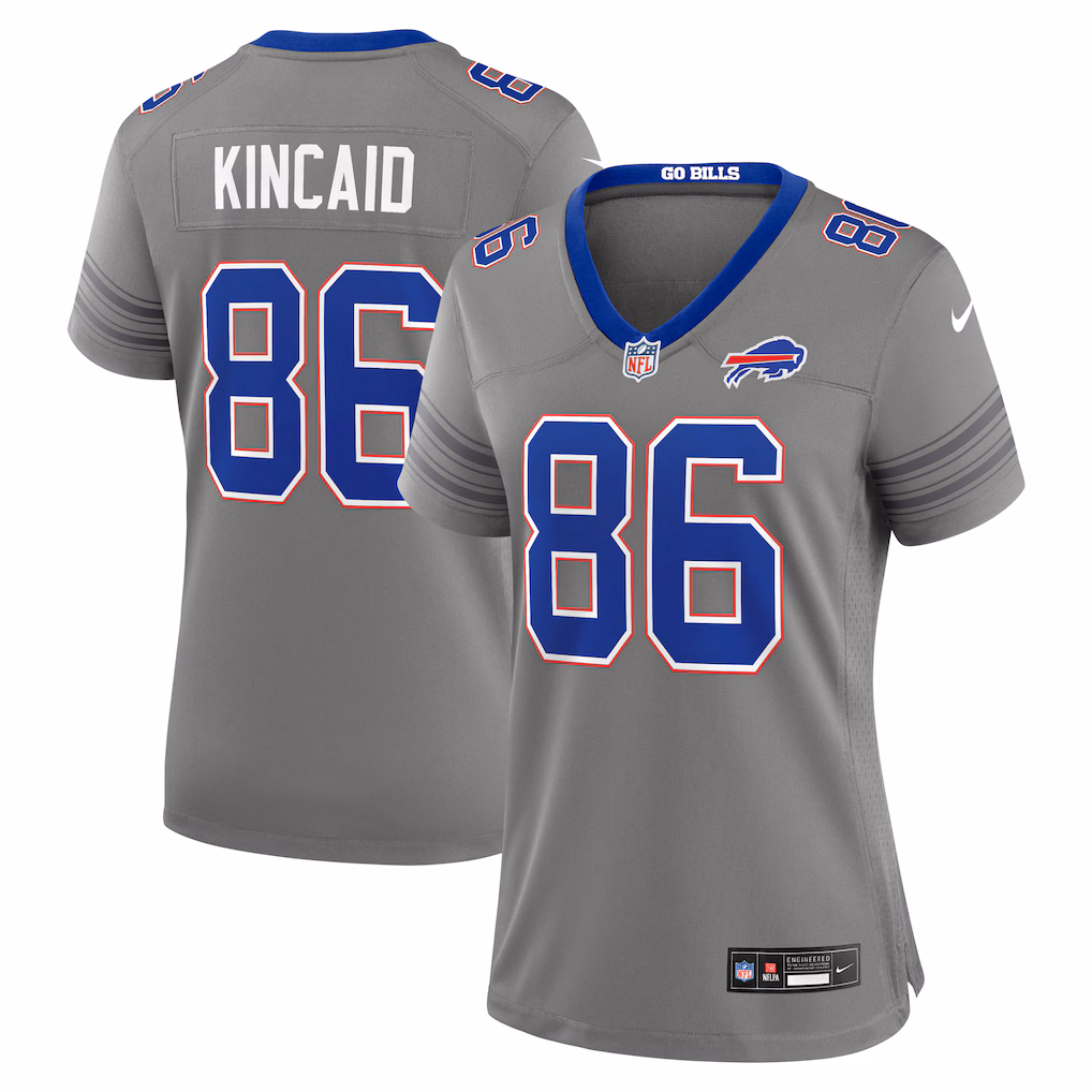 Women's Buffalo Bills Dalton Kincaid Nike Gray Nickel City Game Jersey - Ujersey