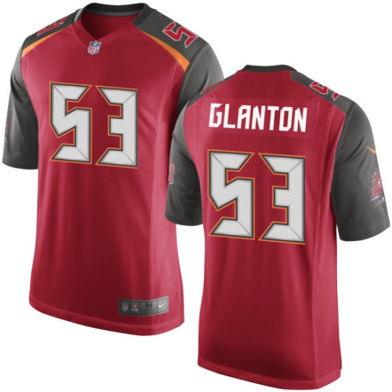 Men's Nike Tampa Bay Buccaneers #53 Adarius Glanton Game Red Team Color NFL Jersey - Ujersey