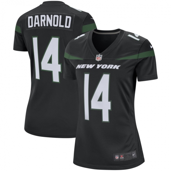 Women's New York Jets #14 Sam Darnold Nike Black Player Game Jersey - Ujersey