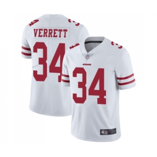 Men's San Francisco 49ers #34 Jason Verrett White Vapor Untouchable Limited Player Football Jersey - Ujersey