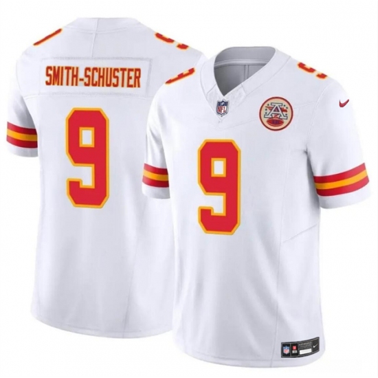 Men’s Kansas City Chiefs #9 JuJu Smith-Schuster White 2023 F.U.S.E Vapor Untouchable Limited Stitched Football Jersey - Ujersey