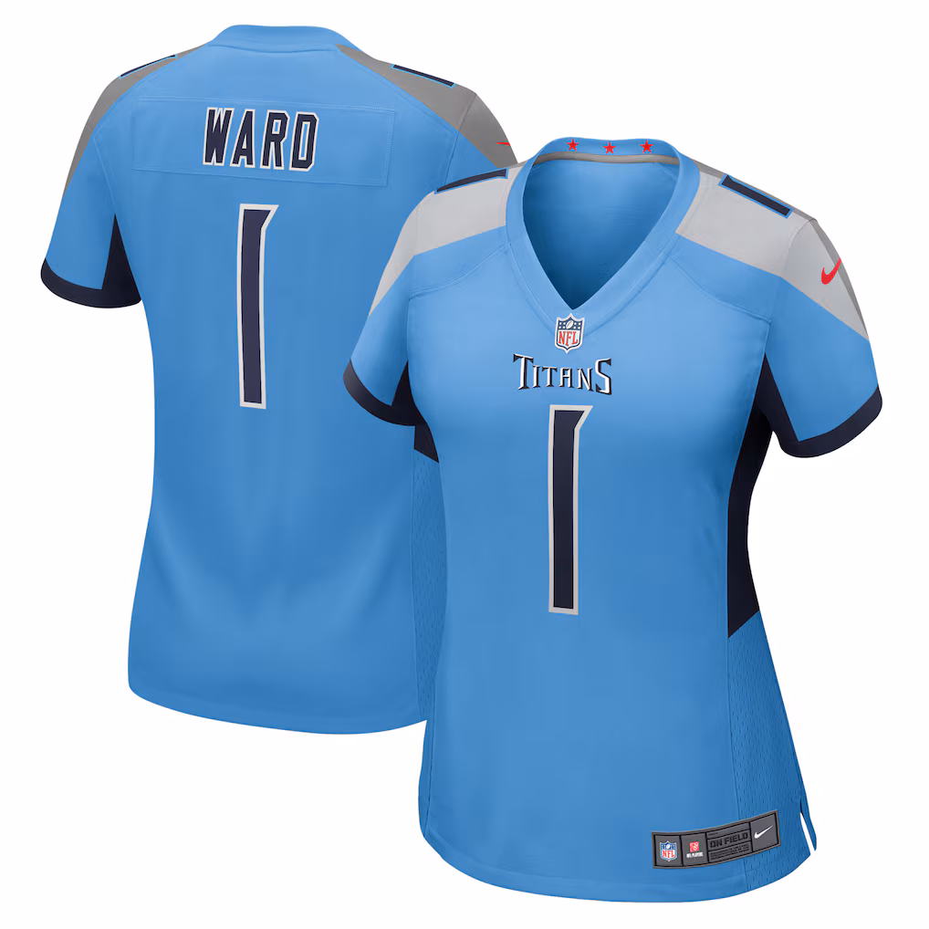 Women's Tennessee Titans Cameron Ward Nike Light Blue Team Game Jersey - U-jersey