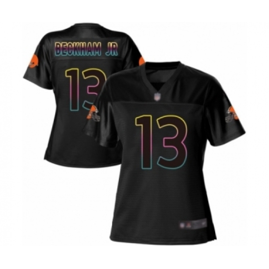 Women's Odell Beckham Jr. Game Black Nike Jersey NFL Cleveland Browns #13 Fashion - Ujersey