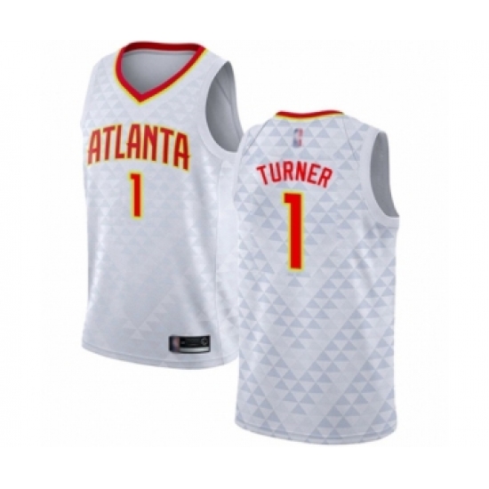 Youth Atlanta Hawks #1 Evan Turner Swingman White Basketball Jersey - Association Edition - Ujersey