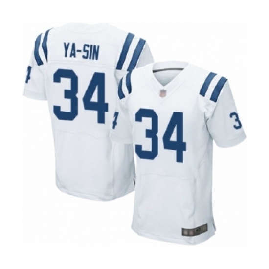 Men's Indianapolis Colts #34 Rock Ya-Sin Elite White Football Jersey - Ujersey