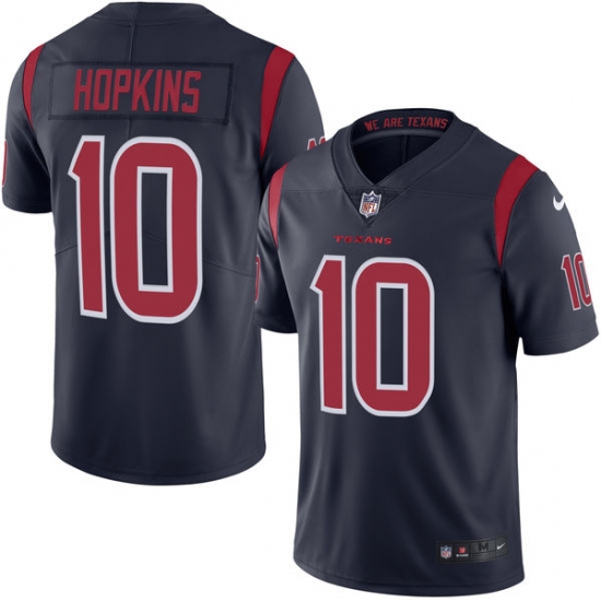 Youth Nike Houston Texans #10 DeAndre Hopkins Limited Navy Blue Rush Vapor Untouchable NFL Jersey - Ujersey