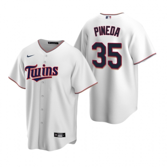 Men's Nike Minnesota Twins #35 Michael Pineda White Home Stitched Baseball Jersey - Ujersey