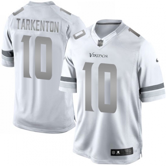 Men's Nike Minnesota Vikings #10 Fran Tarkenton Limited White Platinum NFL Jersey - Ujersey