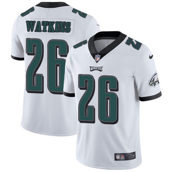 Youth Nike Philadelphia Eagles #26 Jaylen Watkins White Vapor Untouchable Limited Player NFL Jersey - Ujersey
