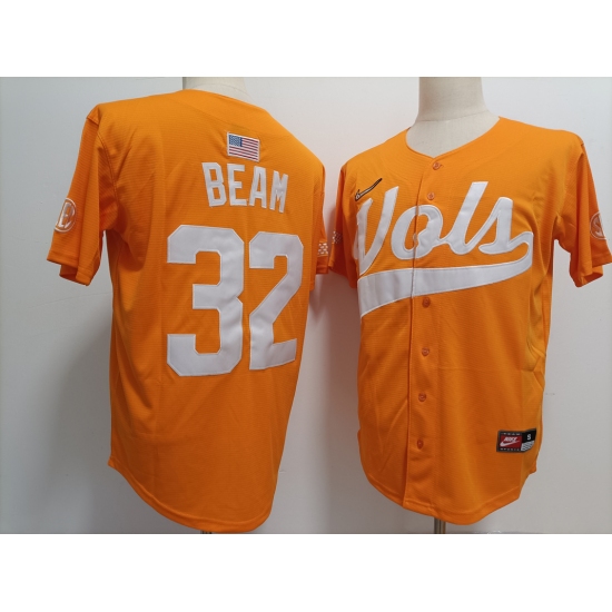 Men's Tennessee Volunteers #32 Drew Beam Orange Stitched Jersey - Ujersey