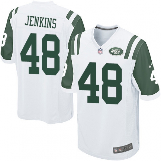 Men's Nike New York Jets #48 Jordan Jenkins Game White NFL Jersey - Ujersey