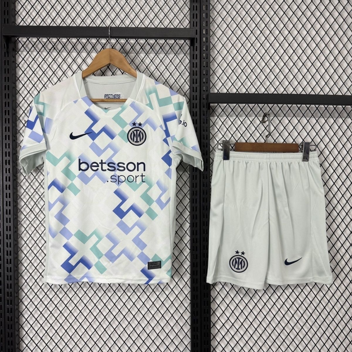 Inter Milan Soccer Jersey Away Kids Kit Jerseys+Shorts 2025/26 - U-jersey