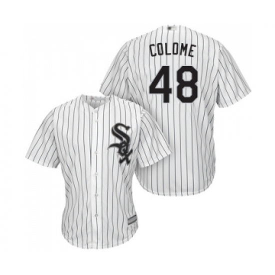 Youth Chicago White Sox #48 Alex Colome Replica White Home Cool Base Baseball Jersey - Ujersey