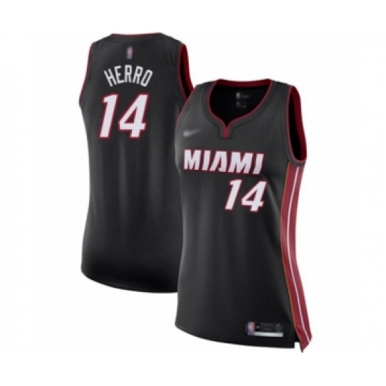 Women's Miami Heat #14 Tyler Herro Swingman Black Basketball Jersey - Icon Edition - Ujersey