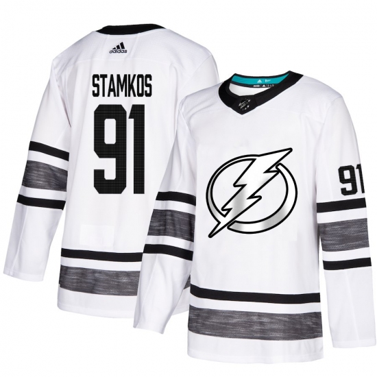 Men's Adidas Tampa Bay Lightning #91 Steven Stamkos White 2019 All-Star Game Parley Authentic Stitched NHL Jersey - Ujersey