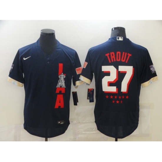 Men's Los Angeles Angels of Anaheim #27 Mike Trout Nike Navy 2021 All-Star Game Replica Player Jersey - Ujersey