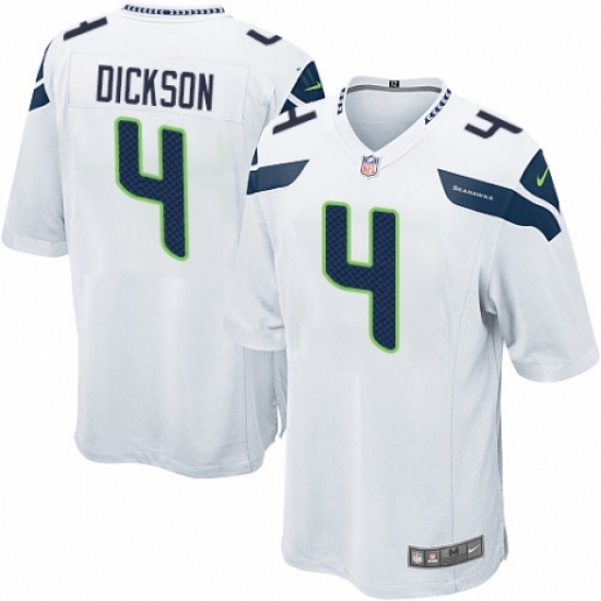 Men's Nike Seattle Seahawks #4 Michael Dickson Game White NFL Jersey - Ujersey