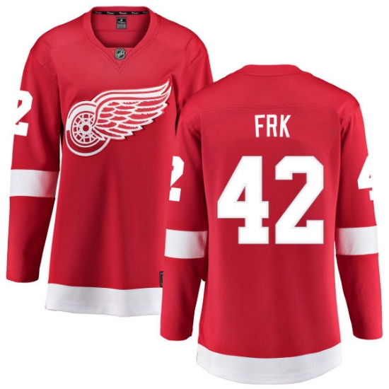 Women's Detroit Red Wings #42 Martin Frk Fanatics Branded Red Home Breakaway NHL Jersey - Ujersey
