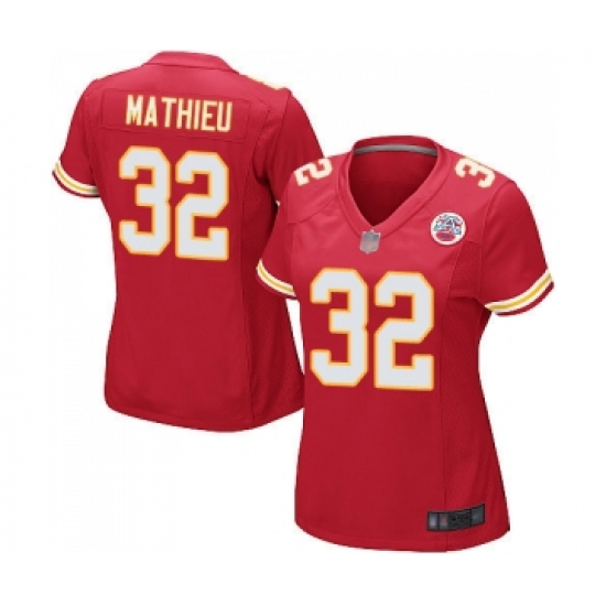 Women's Kansas City Chiefs #32 Tyrann Mathieu Game Red Team Color Football Jersey - Ujersey