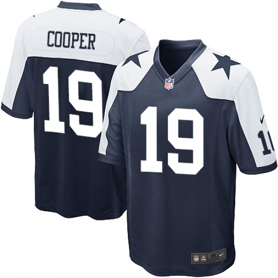 Men's Nike Dallas Cowboys #19 Amari Cooper Game Navy Blue Throwback Alternate NFL Jersey - Ujersey