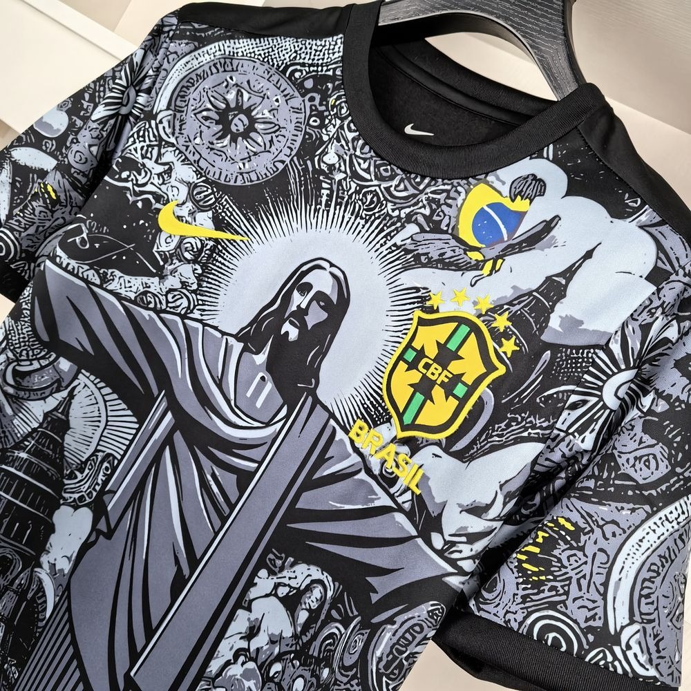 Brazil Soccer Jersey Jesus Custom Shirt 2024 - ujerseystore