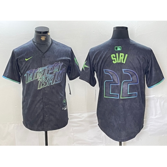 Men's Tampa Bay Rays #22 Jose Siri Charcoal 2024 City Connect Limited Stitched Jersey - Ujersey
