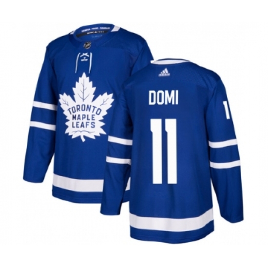 Men's Toronto Maple Leafs #11 Max Domi Blue Stitched Jersey - Ujersey