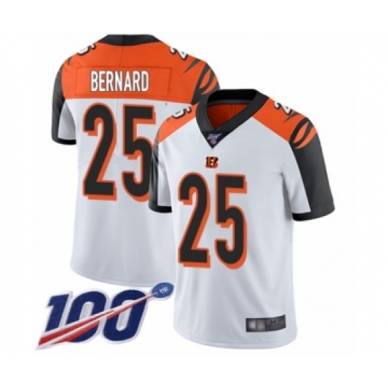 Men's Cincinnati Bengals #25 Giovani Bernard White Vapor Untouchable Limited Player 100th Season Football Jersey