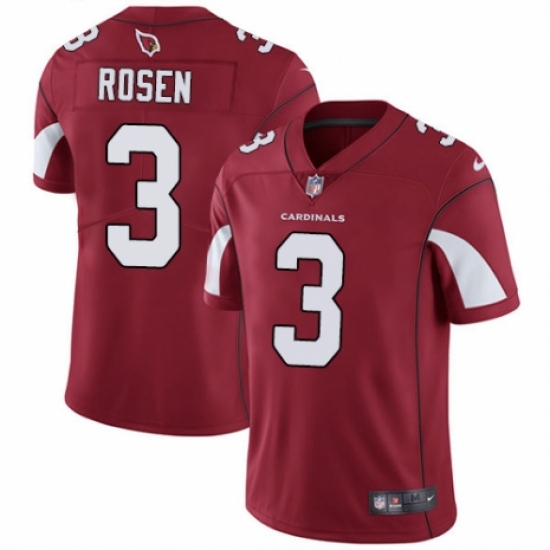 Youth Nike Arizona Cardinals #3 Josh Rosen Red Team Color Vapor Untouchable Limited Player NFL Jersey - Ujersey
