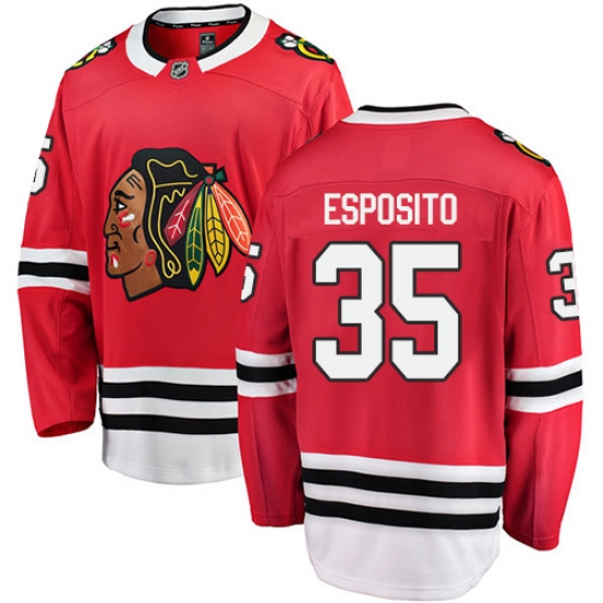 Youth Chicago Blackhawks #35 Tony Esposito Fanatics Branded Red Home Breakaway NHL Jersey - Ujersey