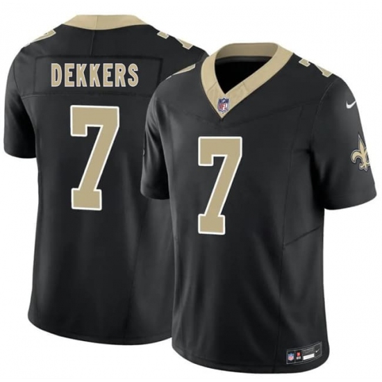 Men's New Orleans Saints #7 Hunter Dekkers Black 2026 F.U.S.E. Vapor Limited Football Stitched Jersey - Ujersey