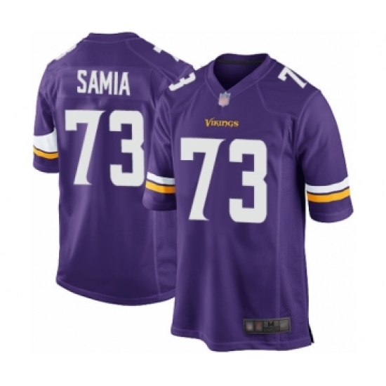 Men's Minnesota Vikings #73 Dru Samia Game Purple Team Color Football Jersey - Ujersey