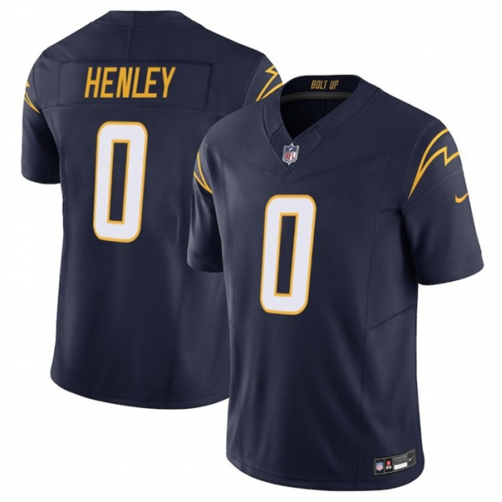 Men's Los Angeles Chargers #0 Daiyan Henley Navy 2025 F.U.S.E Vapor Limited Stitched Football Jersey - Ujersey