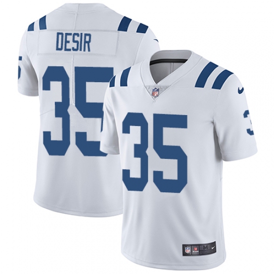 Men's Nike Indianapolis Colts #35 Pierre Desir White Vapor Untouchable Limited Player NFL Jersey - Ujersey