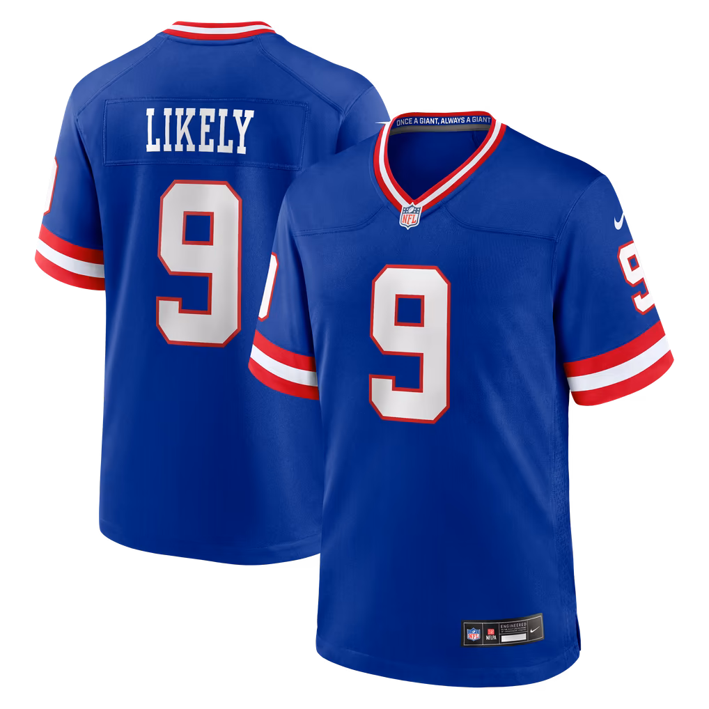 Men's New York Giants Isaiah Likely Nike Royal Alternate Legacy Game Jersey - Ujersey